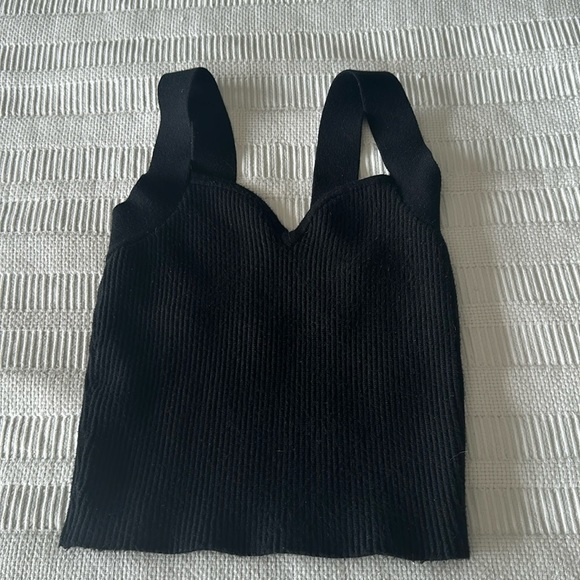 Abercrombie Ottoman Knit Tank Top Black - Picture 1 of 4